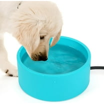 Large Heated Water Bowl for Dog & Cats, Waterproof Heated Pet Bowl Heater for Chickens Rabbit Livestocks, Heated Bird Bath for Winter, 108 OZ 30 Watts
