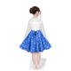 thumbnail image 4 of Vestido de Niña Azul Encaje Corazón Botón Perla Elegante Princesa Fiesta Certamen 10 Años, 4 of 13