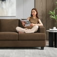 thumbnail image 6 of BLAZANT 89" Sofa Couch, 3 Seater Sofa with Suppleness Armrests, Corduroy Fabric Deep Seat Sofa with Upholstered Cushion& Backrests, Modern Comfy Couch for Living Room Apartment Office, 6 of 11
