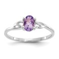 thumbnail image 1 of 14K White Gold Amethyst Birthstone Ring, 1 of 2