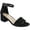 BB Black Smooth, variant on Sugar Womens Noelle Low Ankle Strap Faux Suede Heel Sandals