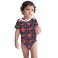 thumbnail image 3 of Balery Rose Flowers Pattern Baby Climbing Clothes Infant Bodysuit Cute Infant Bodysuit Baby Romper-9M, 3 of 7