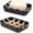 Two Pieces Black, variant on Bamboo Wooden Soap Dishes for Bathroom Bar Soap Holder Shower Soap Holder Sink Deck Bathtub Shower Tray (Two Pieces White)