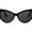 Black, variant on Women's Medium Size Classic Vintage Cat Eye Sunglasses, Black