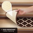 thumbnail image 4 of Set of 15 Skid-Resistant Carpet Stair Treads – Moroccan Trellis Lattice – Coffee Brown & Vanilla Cream – 8 In. X 26 In., 4 of 5