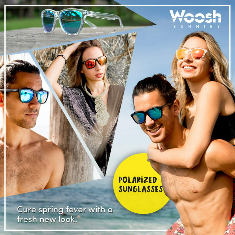 WOOSH Polarized Sunglasses for Men and Women - Lightweight Unisex Sun  Glasses with UV Protection for Driving Fishing, Running, Sports, Beach and  Outdoors (Bocas Vue) 