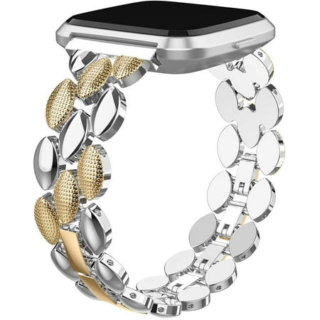 Cinturino W-RARA Per Fitbit Versa 2/Versa/Lite/SE – Bracciale In Silicone Morbido Con Incisione Floreale E Farfalle, Elegante E Sportivo