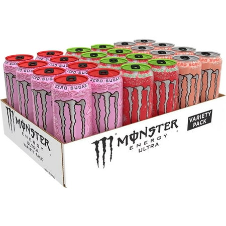 Monster Energy Ultra WSP Variety Pack, 16 Fluid Ounce (Pack of 24)