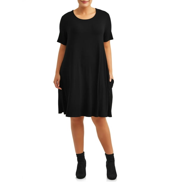 Terra & Sky Terra & Sky Plus Size Short Sleeve Knit Dress with