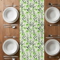 thumbnail image 6 of Green Flowers Table Runner - 48 Inch Long, Kitchen Dining Table Runner Dresser Scarves, Daisies Plant Leaf Abstract Monochrome Farmhouse Decor for Coffee Tables Wedding Party Banquet, 6 of 8