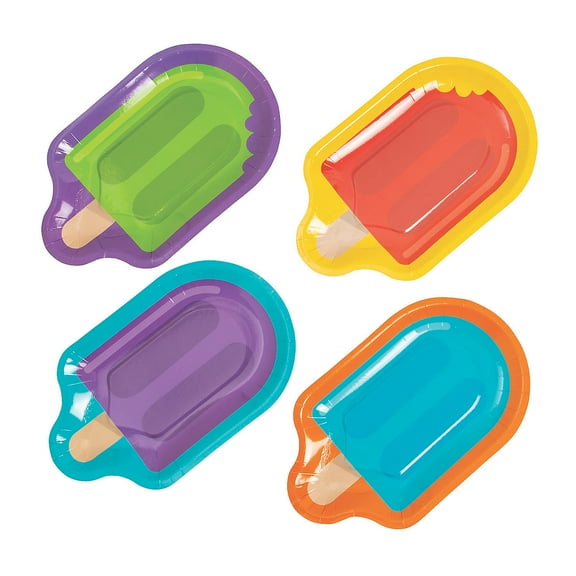 Popsicle Shape Party Dessert Plate - Party Supplies - 8 Pieces