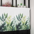thumbnail image 6 of Green Leaves Valances for Windows Farmhouse Kitchen Curtains Valances Rod Pocket Valance Curtains for Kitchen Windows Summer Botanical Tropical Plants Leaf Window Valances for Bathroom 42"x12", 6 of 6