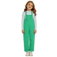 thumbnail image 5 of Girls Straight Leg Jumpsuit Loose Fit Sleeveless Overalls with Pocket 2-14Y, 5 of 7