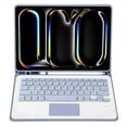 thumbnail image 4 of Wireless Bluetooth Trackpad Keyboard Shockproof Smart Case with Pencil Holder for iPad Air 3rd Generation Pro 10.5 inch Purple, 4 of 5