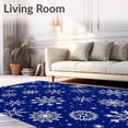 thumbnail image 2 of ODIKA 3'x5' Machine Washable Non-Slip Area Rug, Arctic Seasonal Hearth Embellishment High Traffic Rug with Pad, Blue, 505320, 2 of 8