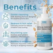 Eczema Body Wash | Sensitive Skin Body Wash Foam | Soothing Cleanser for Eczema Prone Skin | Reduces Dryness & Itching