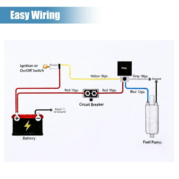 Juego de relé de bomba de combustible eléctrica Universal, arnés