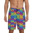thumbnail image 3 of Lsque Cassette Tapes Mens Sleep Pajama Shorts,Short Pajama Pants, Cotton Ultra-Soft Knit-Small, 3 of 9