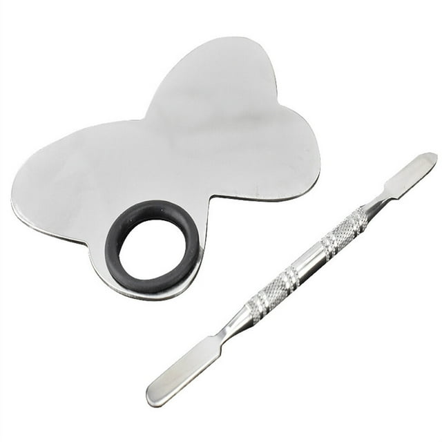 tredstone Makeup Mixing Palette Stainless Steel Fine Workmanship Reusable Solid Convenient Cosmetic Palettes for Beauty Salon Daily Life Type 8