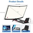 thumbnail image 3 of 12" Curved Screen Magnifier for Cell Phone -3D HD Magnifing Projector Screen Enlarger for Movies, Videos, and Gaming – Foldable Phone Stand Holder with Screen Amplifier–Compatible with All Smartphones, 3 of 5