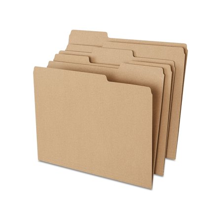 Sustainable Earth Natural Brown 3 Tab Assorted Positions 100/BX 756044