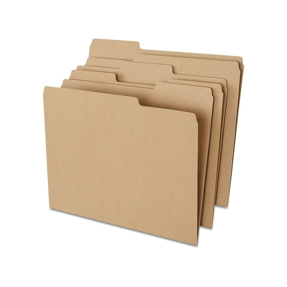 Sustainable Earth Natural Brown 3 Tab Assorted Positions 100/BX 756044