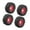 Red, variant on 4 Pieces RC Car Tires Simulation Wheel Tire Rubber Material for 1:10 Scale Senton Slash Owners DIY