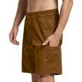 thumbnail image 2 of Zusmen Men's Classic-Fit Cargo Short Outdoor Men Relaxed Fit Wyoming Cargo Shorts with Expandable Waistband Khaki Brown40, 2 of 5