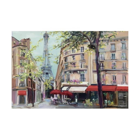Springtime in Paris French Cafe City Painting Print Wall Art By Hageman
