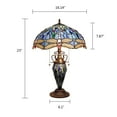 thumbnail image 5 of RADIANCE goods Dragonfly-Style Dark Bronze 3 Light Double Lit Table Lamp 16" Wide, 5 of 6