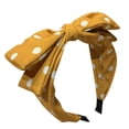 thumbnail image 2 of MSJUHEG Bow Headband,Padded Headband,Bow Scrunchie,Velvet Headband,Tie Headband for Women,Knotted Beach Hair Headband Dot Polka Hair Accessories Headband Yellow One Size, 2 of 2