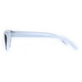 thumbnail image 3 of Womens Classic Narrow Cat Eye Gothic Plastic Sunglasses White Black, 3 of 3