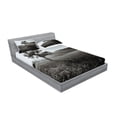 thumbnail image 2 of Ambesonne Black and White Fitted Sheet & Pillow Sham Set, Lonely Tree, Full, Pale Grey, 2 of 2