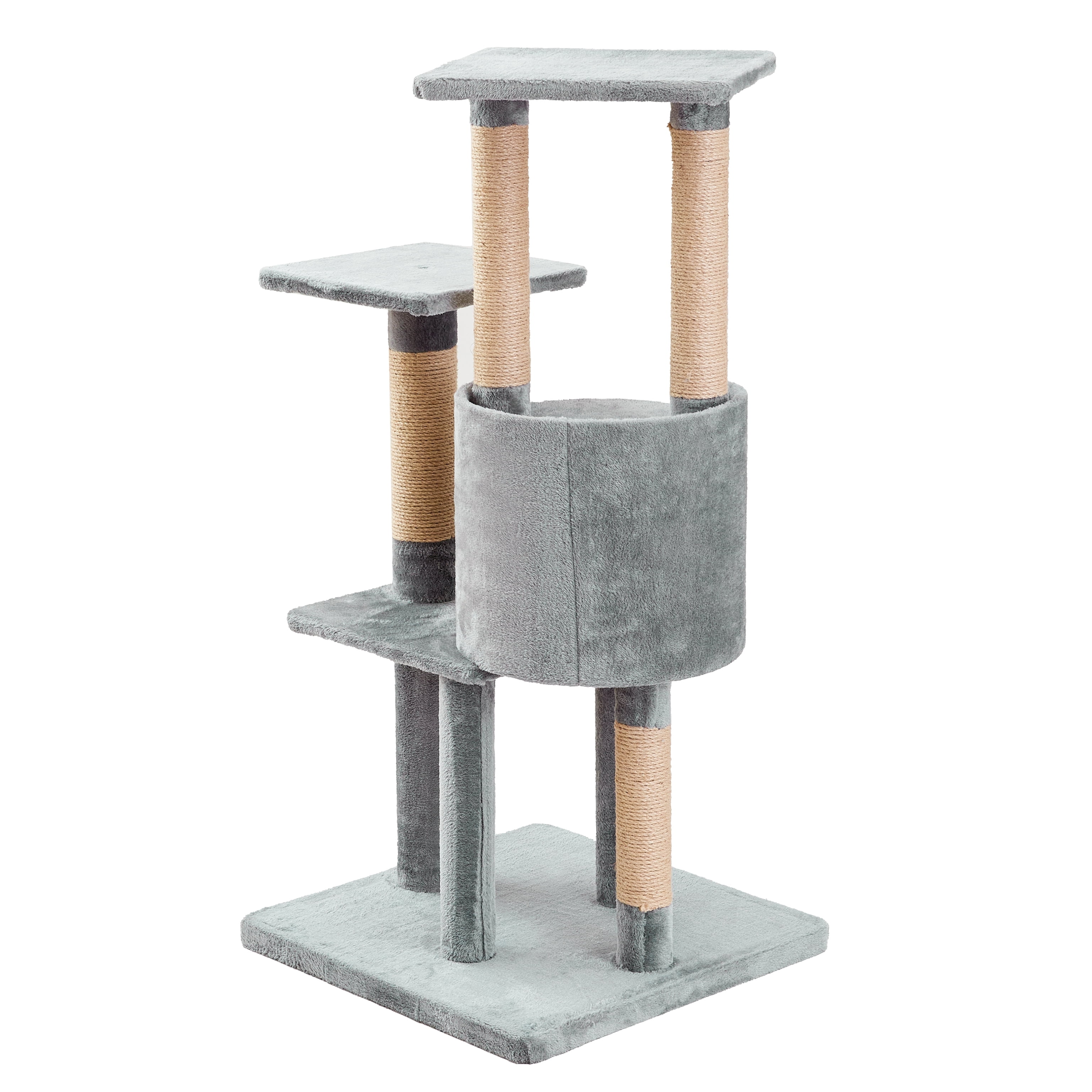 Two by Two Dayton - Gray Scratching Post Cat Furniture - 50.5 in. Tall