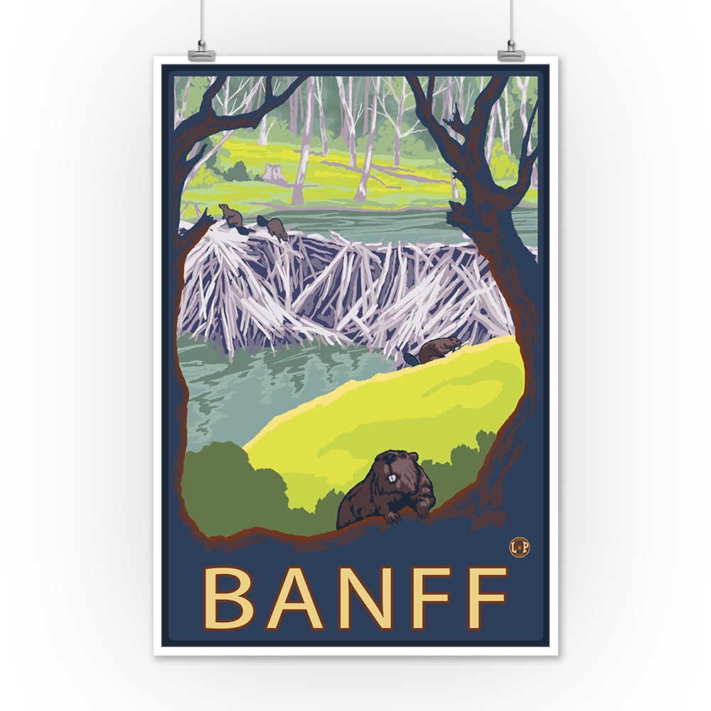 Banff Canada Beaver Family Lp Original Poster 9x12 Art Print Wall Decor Travel - Family Wall Sign Canada Banff Canada Beaver Family Lp Original Poster 9x12 Art Print Wall Decor Travel - Family Wall Sign Canada