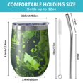 thumbnail image 5 of 12oz Stainless Steel Insulated Wine Tumbler with Lid and Straw – Double Wall Vacuum Mug for Hot & Cold Drinks, 304 Steel Interior, Sweat-Free Design, 5 of 5