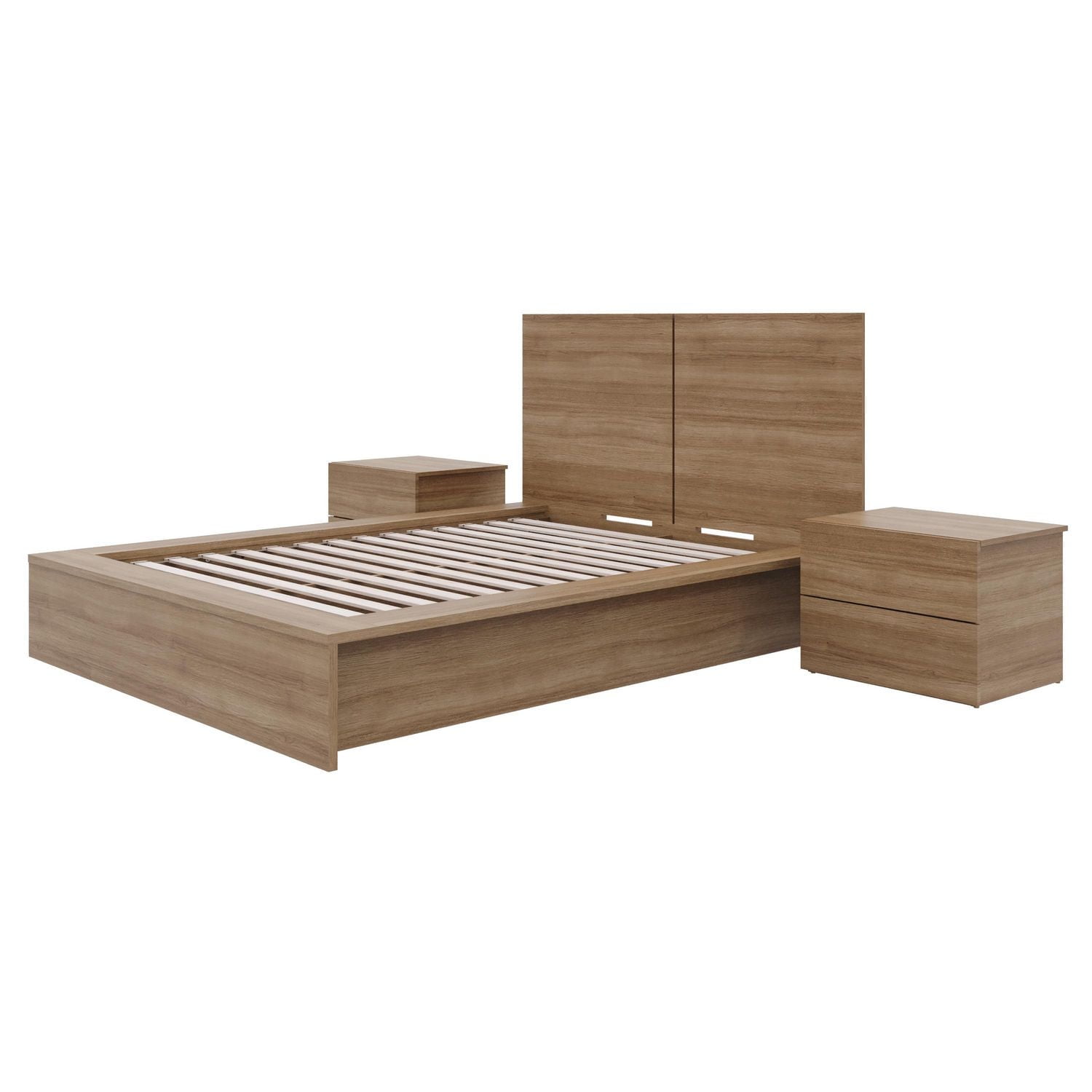 James 4-Piece Bedroom Set with Bed, Headboard and 2 Nightstands