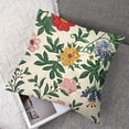 thumbnail image 7 of BANET Set of 2 Embroidered Decorative Throw Pillow Covers Square Pillowcases Cushion for Bedroom Sofa Decor (Flower-C) 22x22in, 7 of 7