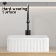 thumbnail image 6 of TICOZE Rectangular 15" Vessel Sink – Striped Design Bathroom Sink with High-Temperature Fired Ceramic Bathroom Sink Construction for Artistic Vanity Sink Installation, 6 of 8