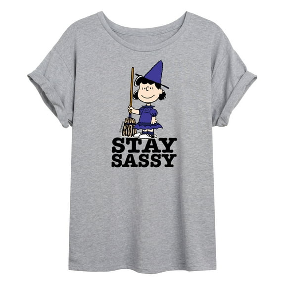 Peanuts - Lucy Stay Sassy - Juniors Ideal Flowy Muscle T-Shirt