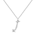 thumbnail image 2 of Personalized Diamond Script Letter Initial Necklace in 14k White Gold, 2 of 2