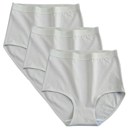 

Noyal 3 Pack Women High Waist Cotton Underwear Big Size Ladies Comfort Soft Full Briefs Panties