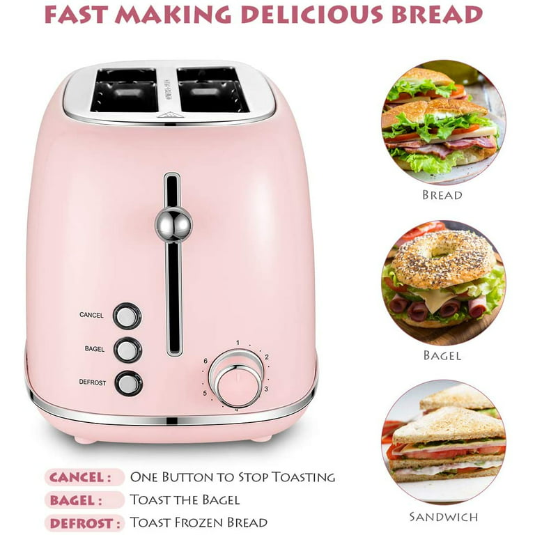 Pink Toaster, REDMOND Toaster 2 Slice with LED Touch Screen 6