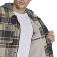 thumbnail image 3 of Men's Levi's® Plaid Fleece Hooded Shirt Jacket Color: Red Gold Plaid Size: XXL, 3 of 4