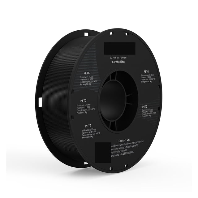 ABS ASA PETG/PLA Carbon Fiber 1.75mm 3D Printing Filament 1KG For 3D FDM Printer ,Easy to Use