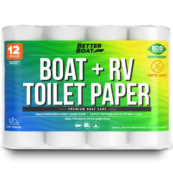 Papel higiénico Better Boat Septic Safe, 12 rollos