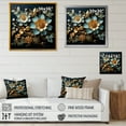 thumbnail image 4 of Designart "Gilded Foliage Of Golden Flowers" Plants Floater Framed Canvas Wall Art, 4 of 5