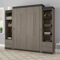 thumbnail image 2 of Atlin Designs 104" Modern Wood Queen Murphy Bed and 2 Bookcases in Bark Gray, 2 of 13