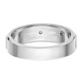 thumbnail image 5 of Solid 14k White Gold Lab Grown Diamond Men's Ring Band Wedding Band Ring Size 8.5 (.15 cttw.), 5 of 8