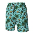 thumbnail image 3 of Wukai Pineapple Sea Turtle Print Beach Trunks with Compression Liner Swimsuit Quick Dry Beach Sports Shorts with Pocket-XX-Large, 3 of 8